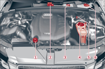 Motor yağ dolum deliği ve haznesinin tipik düzeni